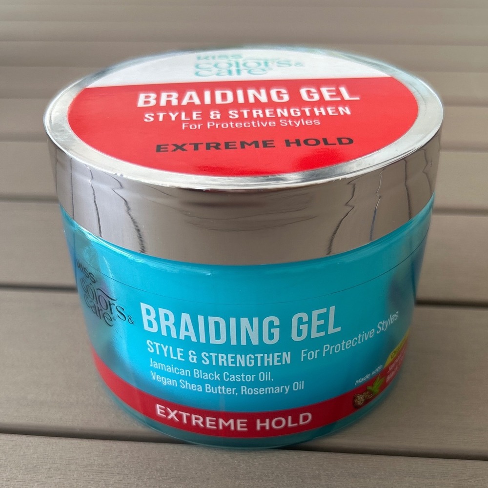 Kiss Colors Care Braiding Gel Style Strengthen Protective Styles Extreme Hold
